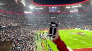 NFL Munich Germany Allianz Arena Fans singing Country Roads Buccaneers vs Seahawks Atmosphere