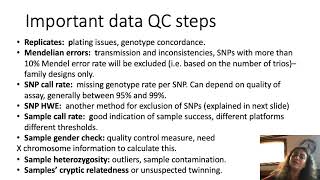 E18.2 - Considerations for genotyping, quality control, and imputation in GWAS