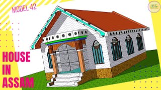 Stylish Assam Type House Design // Model 42