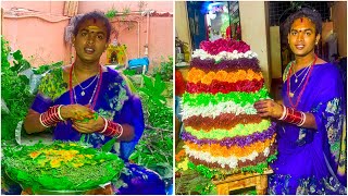 Bonam sai Yadav Saddula Bathukamma preparation || Bonam Sai Yadav saddula Bathukamma making