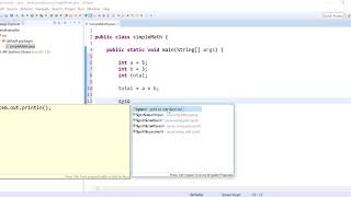 Basic Sum and Subtraction Java Code tutorial