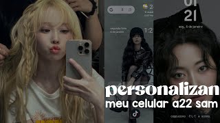 personalizando meu celular samsung a22 pela primeira vez em 2025!