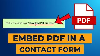 HOW to EMBED PDF in WP Contact Form Wordpress 2025 | Step By Step Guide | ThatsSooEasy