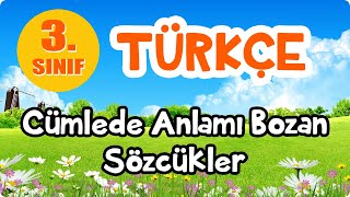 3.sınıf Türkçe/ Cümlede Anlamı Bozan Sözcük #uzaktanegitim #turkce