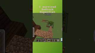 I survived bedrock superflat #minecraft #gaming