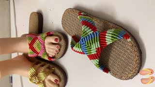 EASY Knitted Sandals Tutorial 🧶 | DIY No-Sew Comfortable Shoes!