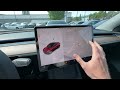 red tesla model y with all black interior real life walkaround