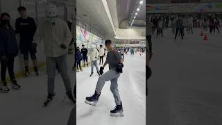 溜冰煞車示範 你會哪幾種？ #溜冰 #溜冰⛸️ #冰上樂園 #台北小巨蛋 #滑冰 #運動 #煞車 #溜冰教學