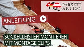 Sockelleisten montieren Teil 2 Montageclips (Clipstar)