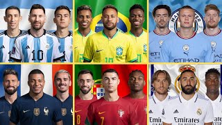 Argentina 🆚 France 🆚 Brazil 🆚 Portugal 🆚 Manchester City 🆚 Real Madrid 🔥 Trio Comparison 💪