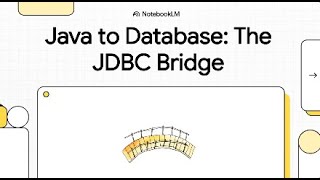 Java Week 11: Java to Database The JDBC Bridge