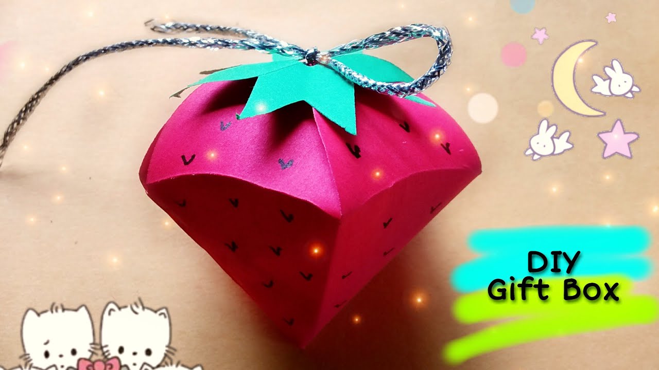 Diy Strawberry Gift Box Paper Gift Box Youtube