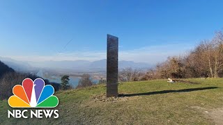 Mysterious Monolith Appears On Romanian Hillside | NBC News NOW