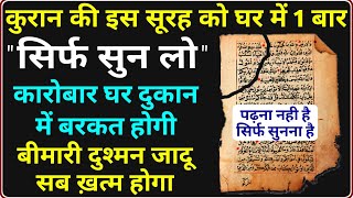 ये सूरह हर घर मे तेज़ आवाज़ से चलाई जाए | आपकी हर दुआ कुबूल होगी | सुनते सुनते बिगड़ा काम बन जाएगा