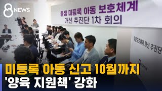 미등록 아동 신고 기간 10월까지로…'양육 지원책' 강화 / SBS 8뉴스