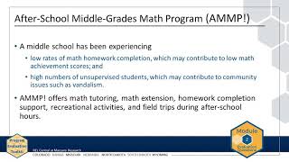 Module 2, Chapter 1: Evaluation Questions (REL Central)