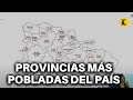 ¿CUÁLES SON LAS PROVINCIAS MÁS POBLADAS DEL PAÍS?