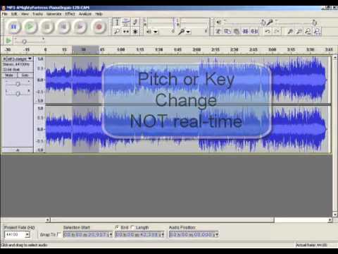 Changing Key or Pitch of Music With Audacity Audio Editor Changing Key or Pitch of Music With Audacity Audio Editor