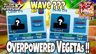 OVERPOWERED Super Saiyan Vegetas in Extreme Infinite Mode EXP Farm | All Star Tower Defense ROBLOX