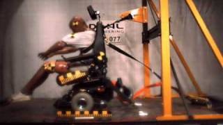 Medema Minicrosser 1103 Jazzy wheelchair crash tested with Dahl Docking Station