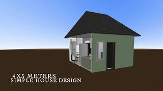 4x5 meters small house design (20 sq.m)!!