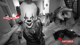 CAUGHT PENNYWISE ON OUR SECURITY CAMERAS AT 3 AM!! *HE CAPTURED HIM*