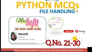 file handling | python programming | MCQs | computer science