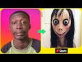 Khaby Lame as Momo challenge 🙊I was shocked #shorts #tiktok #khabylame