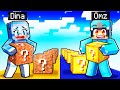 Playing a TWIN SISTER & CRAZY FAN GIRL LUCKY BLOCK RACE in Minecraft!