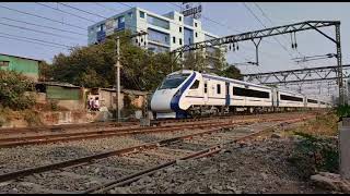 Empty rake of #VandeBharat from ICF coming to Mumbai