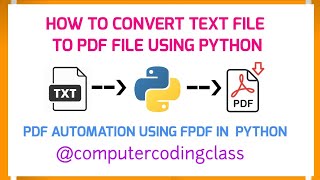Convert Text File to PDF using Python | PDF Automation using Python | @computercodingclass