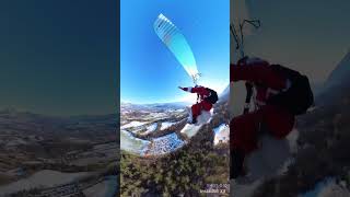 SAMOYED FLYING WITH SANTA #shorts #samoyed #puppylove