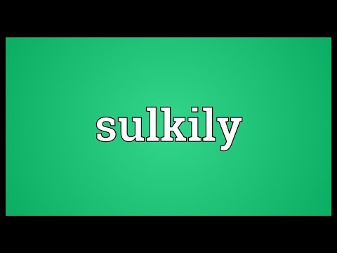 What does sulkily mean?