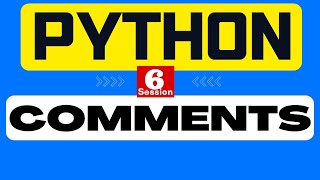 6. Python Tutorial - Comments in Python | Python Programming Full course Step by Step Coding 2022