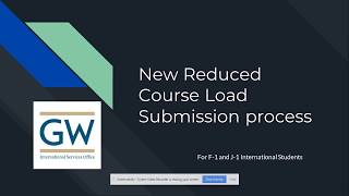 New ISO Reduced Course Load Process