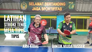 Bintik Muda Yasser dan ARH Kidal Latihan Stroke Tenis Meja Tipis-tipis @bsptop1536