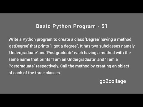 Ep 51 Language Python Basic Program I Go2collage Youtube