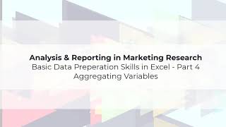 Recoding Variables Using Excel - Creating Composite Variables