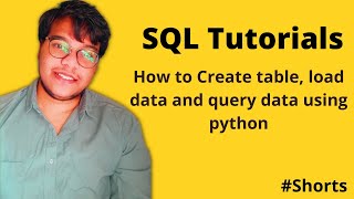 How to create table, load data and query data using python #shorts #tutorial #sql #python #ibm
