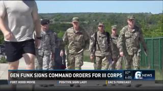Maj. Gen. Funk formally assumes command of III Corps