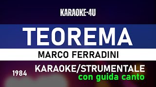 Teorema - Marco Ferradini (karaoke/strumentale/testo/lyrics) con GUIDA CANTO #basimusicali