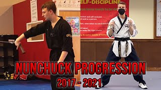 Nunchuck Progression 2017-2021 #Shorts #martialarts #nunchaku