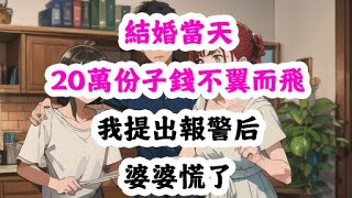 结婚当天，我和老公20万份子钱不翼而飞，我提出报警后，婆婆慌了 #温情暖暖#為人處世#人生感悟#人生智慧#情感故事#爽文