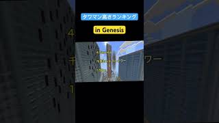 ジェネシス タワマン高さランキング  TOP10【Minecraft】【Genesis】#マイクラ #Minecraft#高層ビル