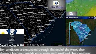 Live Forecast and Radar for 1/13/2025 for South Carolina