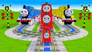 【踏切アニメ】あぶない電車 3 GIANT Thomas Crossing Fumikiri 3D Railroad Crossing Animation #1