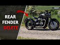 How to remove the rear fender on a Triumph Bobber and fit a custom tail tidy