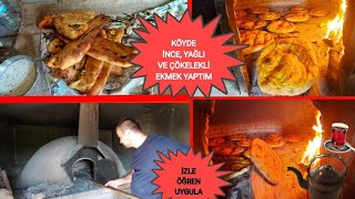 Köyde kerpiç fırında ekmek pişirdim | Köy somunu nasıl yapılır - kolay tarif