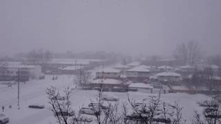 Snow storm Oshawa Ontario Canada Feb 12 2017