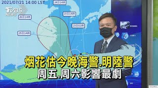 烟花估今晚海警.明陸警 周五.周六影響最劇｜TVBS新聞